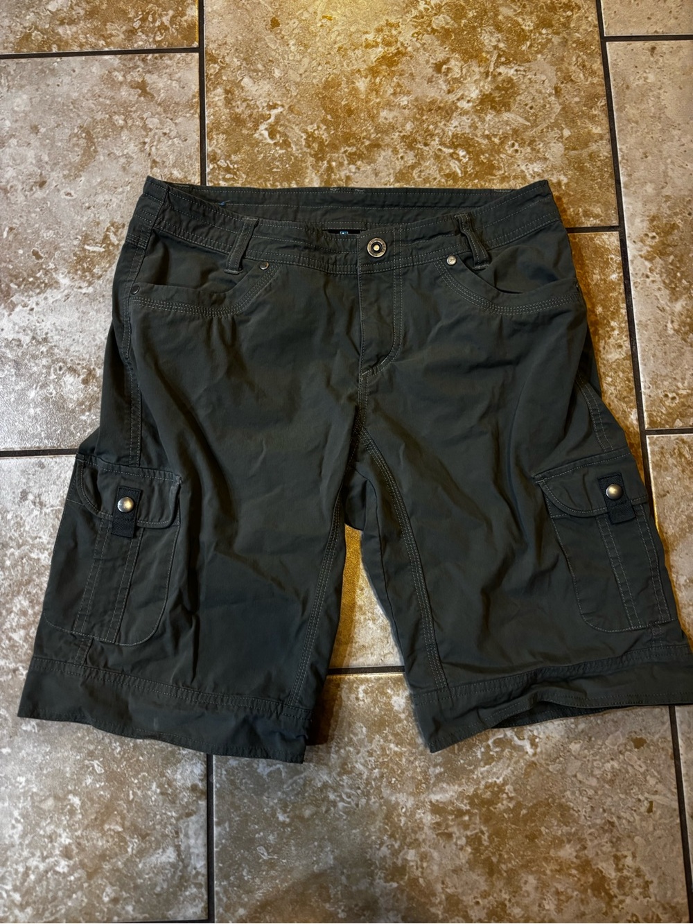 Kuhl Women's Cargo Shorts in Dark Olive